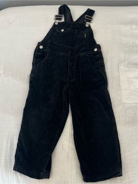 Kids Gap Black Velvet Overalls